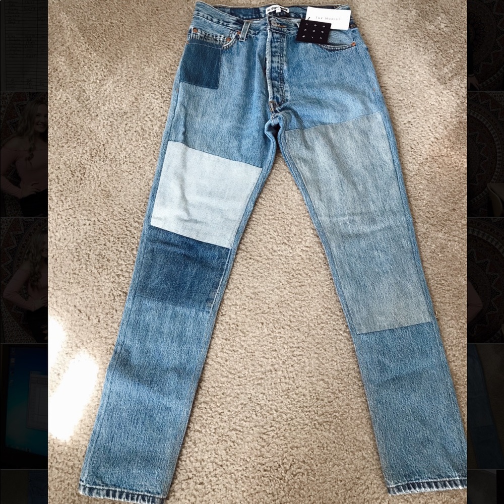 Re/Done Levi’s patchwork jeans